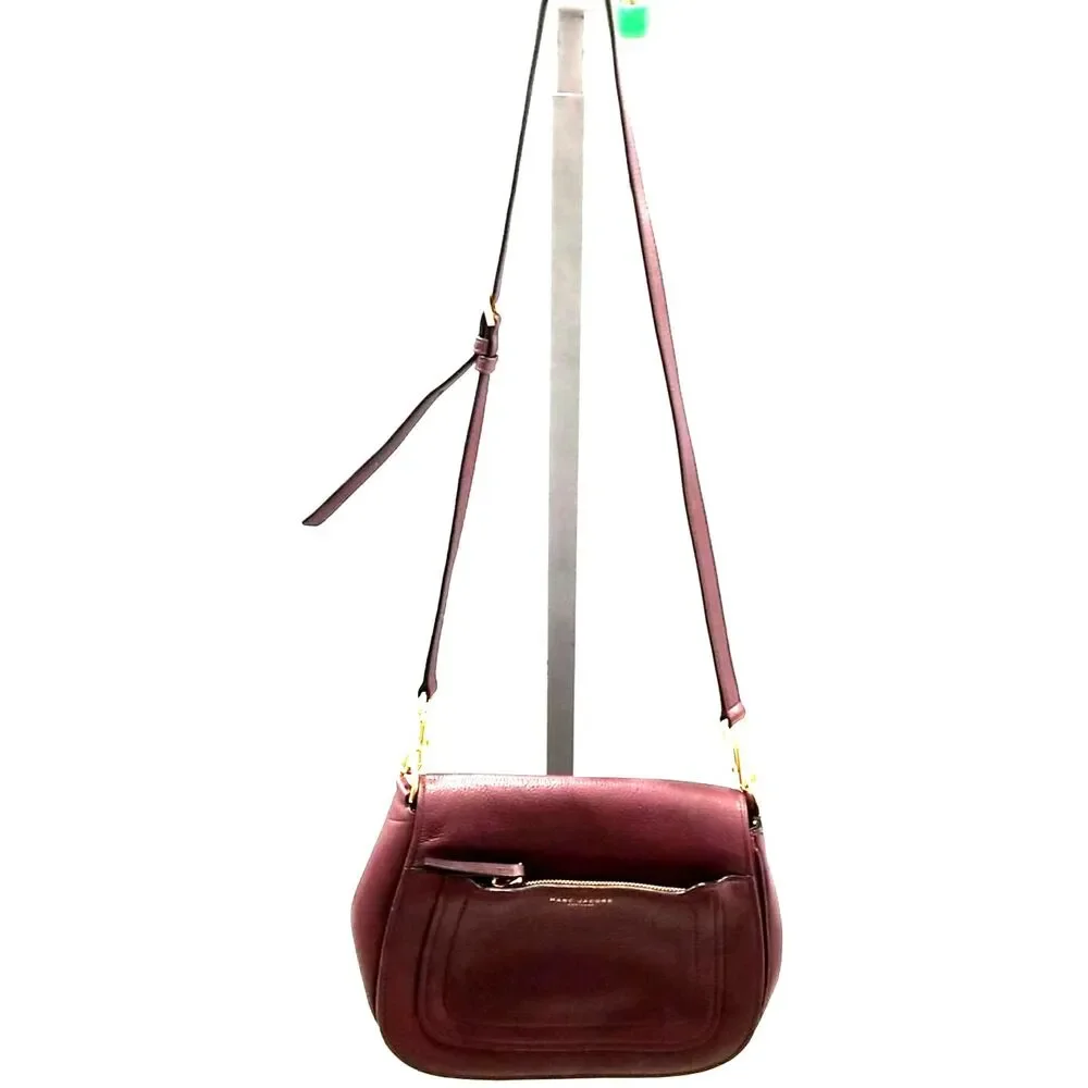 Marc Jacobs Plum Pebbled Leather Empire City Crossbody Bag - EUC - Picture 3 of 8